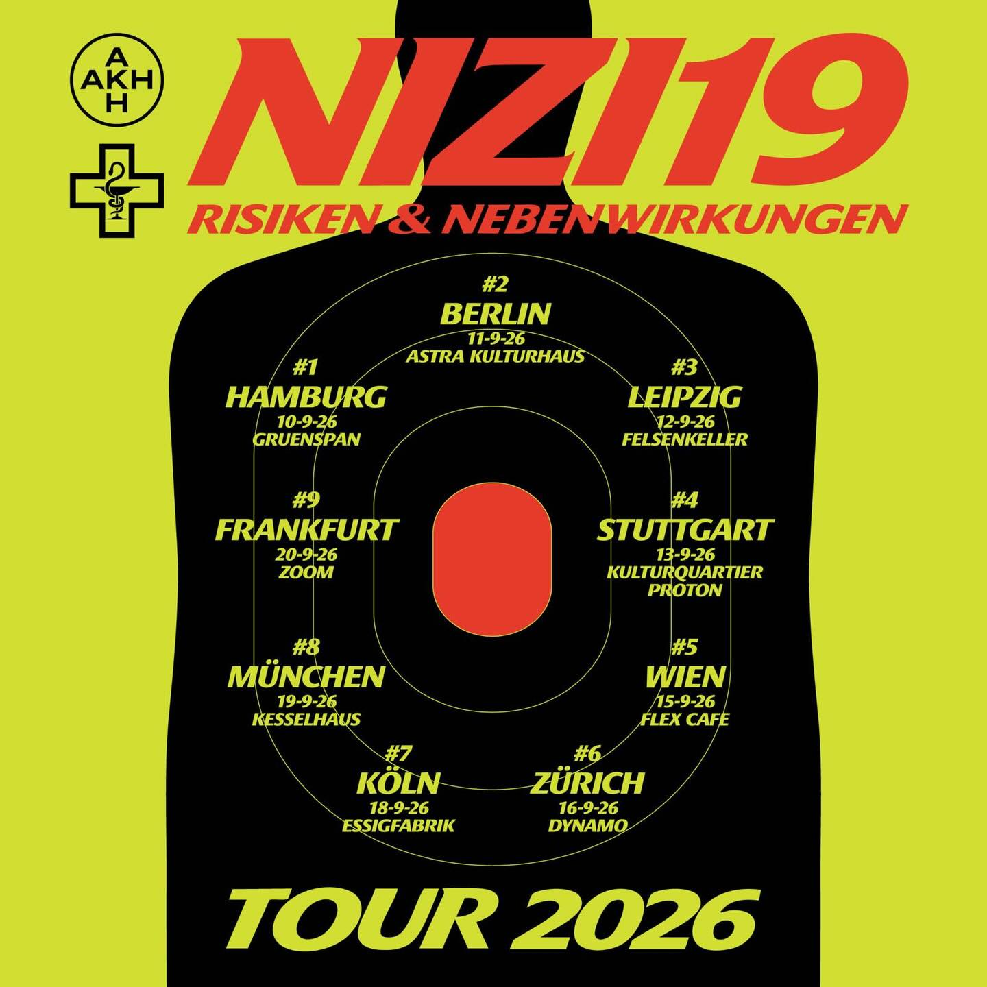 Nizi19 Risiken & Nebenwirkungen Tour Poster 2026